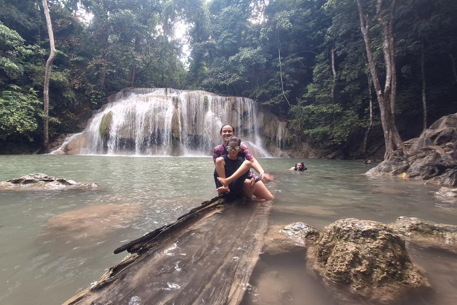 Swimming Erawan Falls