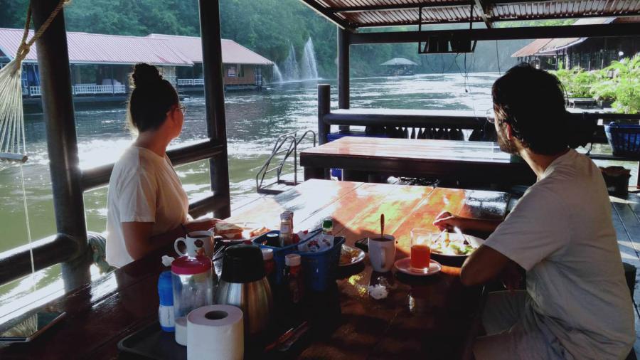 Dinner at Sai Yok Yai Waterfall