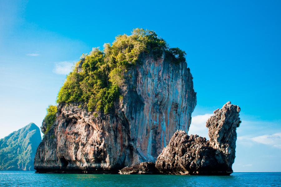 One of may limestone karst islands